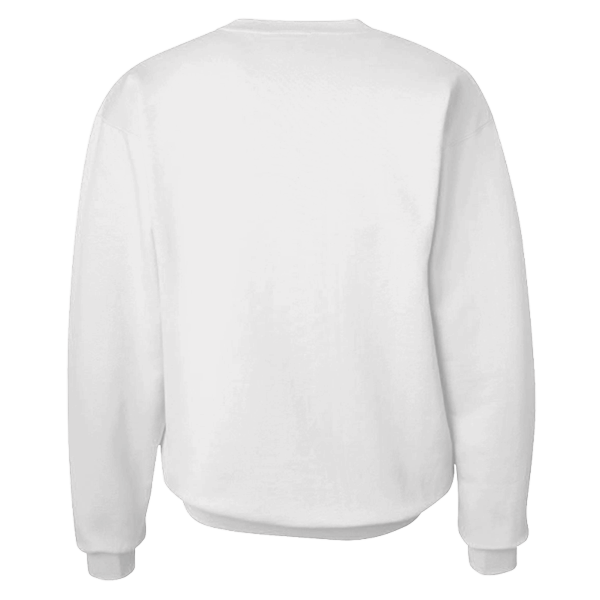Hanes Unisex Ultimate Cotton® Crewneck Sweatshirt, White, Back view