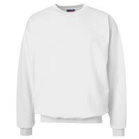 Hanes Unisex Ultimate Cotton® Crewneck Sweatshirt, White, Front view