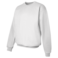 Hanes Unisex Ultimate Cotton® Crewneck Sweatshirt, White, Left Sleeve view