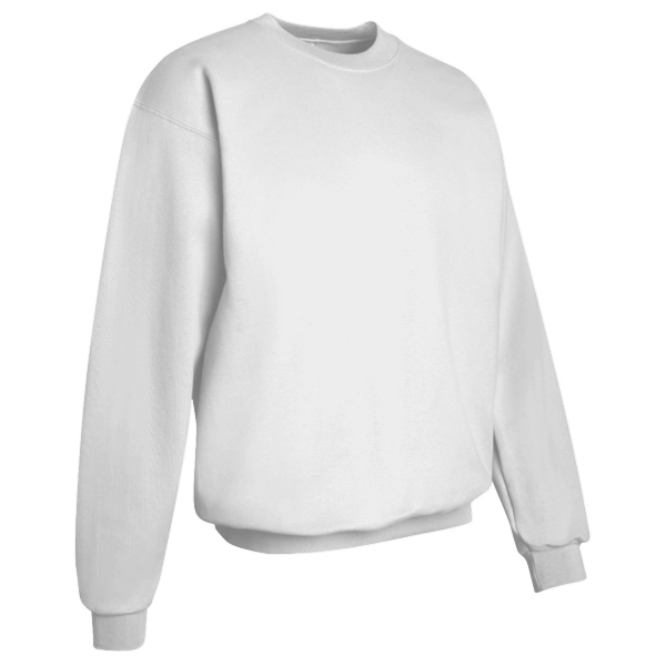 Hanes Unisex Ultimate Cotton® Crewneck Sweatshirt, White, Right Sleeve view