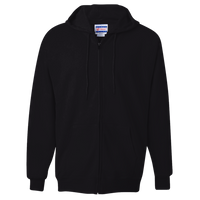 Hanes Unisex Ultimate Cotton® Full-Zip Hooded Sweatshirt, Black, Front view