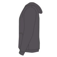 Hanes Unisex Ultimate Cotton® Full-Zip Hooded Sweatshirt, Charcoal Heather, Left Sleeve (Long) view