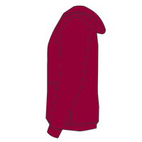 Hanes Unisex Ultimate Cotton® Full-Zip Hooded Sweatshirt, Deep Red, Left Sleeve (Long) view