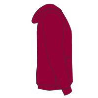 Hanes Unisex Ultimate Cotton® Full-Zip Hooded Sweatshirt, Deep Red, Right Sleeve (Long) view