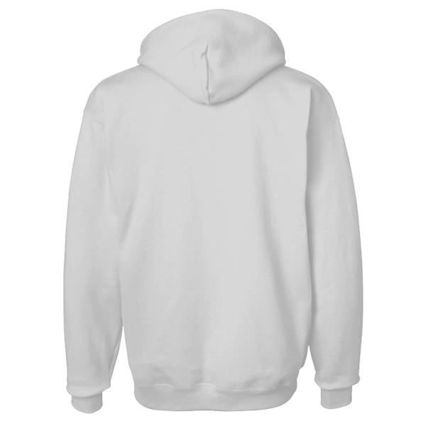 Hanes Unisex Ultimate Cotton® Hooded Sweatshirt, Ash, Back view