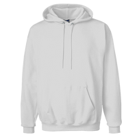 Hanes Unisex Ultimate Cotton® Hooded Sweatshirt, Ash, Front view