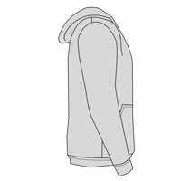 Hanes Unisex Ultimate Cotton® Hooded Sweatshirt, Ash, Right Sleeve (Long) view