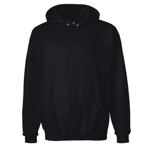 Hanes Unisex Ultimate Cotton® Hooded Sweatshirt, Black, Front view