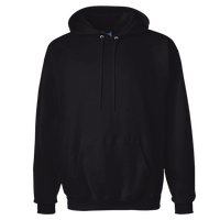 Hanes Unisex Ultimate Cotton® Hooded Sweatshirt, Black, Front view