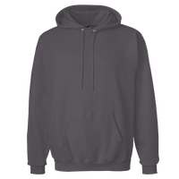 Hanes Unisex Ultimate Cotton® Hooded Sweatshirt, Charcoal Heather, Front view