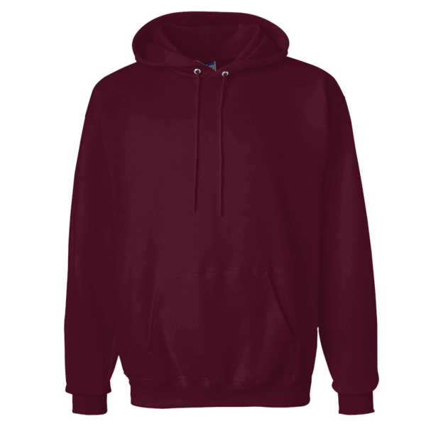 Hanes Unisex Ultimate Cotton® Hooded Sweatshirt, Maroon, Front view