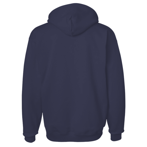 Hanes Unisex Ultimate Cotton® Hooded Sweatshirt, Navy, Back view