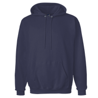 Hanes Unisex Ultimate Cotton® Hooded Sweatshirt, Navy, Front view