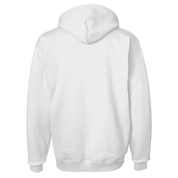Hanes Unisex Ultimate Cotton® Hooded Sweatshirt, White, Back view