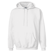 Hanes Unisex Ultimate Cotton® Hooded Sweatshirt, White, Front view