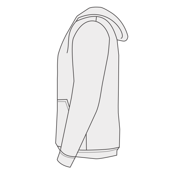 Hanes Unisex Ultimate Cotton® Hooded Sweatshirt, White, Left Sleeve (Long) view