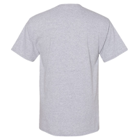 Hanes Unisex Workwear Pocket T-Shirt, Light Steel, Back view