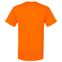 Hanes Unisex Workwear Pocket T-Shirt, Safety Orange, Back view