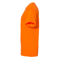 Hanes Unisex Workwear Pocket T-Shirt, Safety Orange, Left Sleeve view