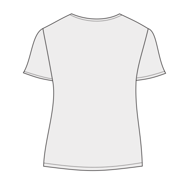Hanes Women's Cool DRI® Performance T-Shirt, White, Back view