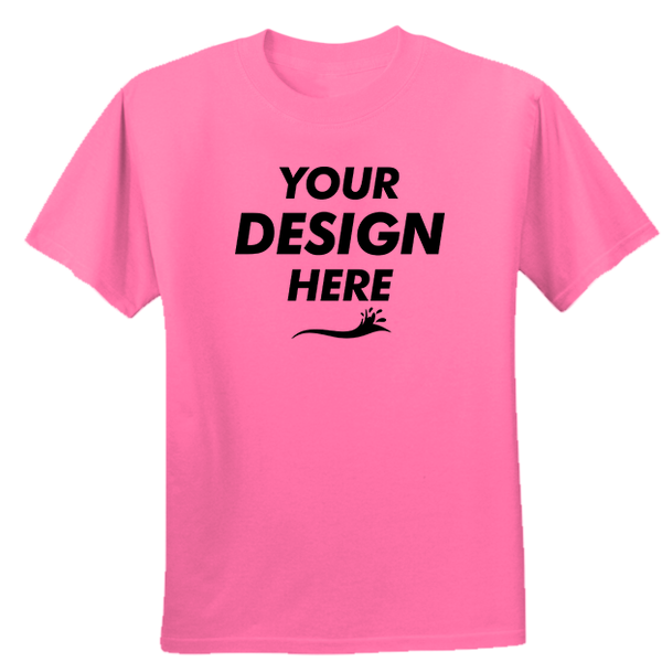 Hanes Women's Cool DRI® Performance T-Shirt, Wow Pink, Front view, Mockup