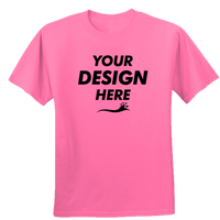Hanes Women's Cool DRI® Performance T-Shirt, Wow Pink, Front view, Mockup
