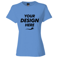Hanes Women's Perfect-T T-Shirt, Carolina Blue, Front view, Mockup