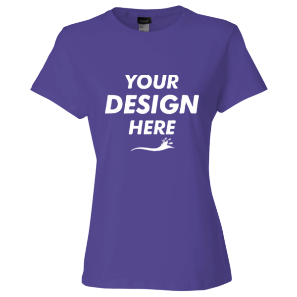 Hanes Women's Perfect-T T-Shirt, Purple, Front view, Mockup
