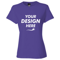 Hanes Women's Perfect-T T-Shirt, Purple, Front view, Mockup