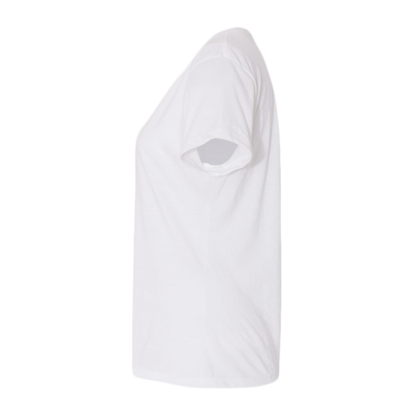 Hanes Women's Perfect-T Triblend V-Neck T-Shirt, Eco White, Left Sleeve view