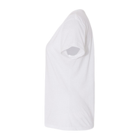 Hanes Women's Perfect-T Triblend V-Neck T-Shirt, Eco White, Left Sleeve view