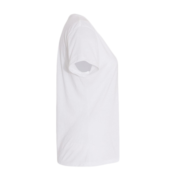 Hanes Women's Perfect-T Triblend V-Neck T-Shirt, Eco White, Right Sleeve view