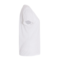 Hanes Women's Perfect-T Triblend V-Neck T-Shirt, Eco White, Right Sleeve view