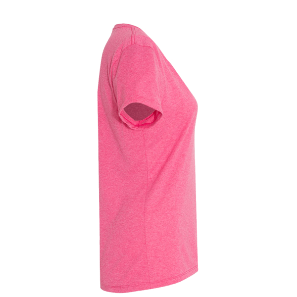 Hanes Women's Perfect-T Triblend V-Neck T-Shirt, Jazzberry Pink Triblend, Right Sleeve view
