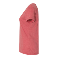 Hanes Women's Perfect-T Triblend V-Neck T-Shirt, Red Triblend, Left Sleeve view