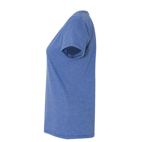 Hanes Women's Perfect-T Triblend V-Neck T-Shirt, Royal Triblend, Left Sleeve view