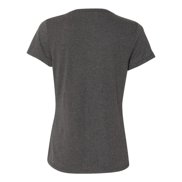 Hanes Women's Perfect-T Triblend V-Neck T-Shirt, Slate Triblend, Back view