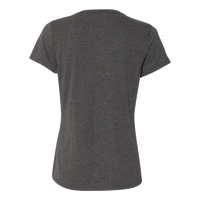 Hanes Women's Perfect-T Triblend V-Neck T-Shirt, Slate Triblend, Back view