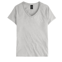 Hanes Women's Perfect-T V-Neck T-Shirt, Ash, Front view