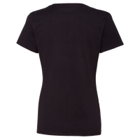 Hanes Women's Perfect-T V-Neck T-Shirt, Black, Back view