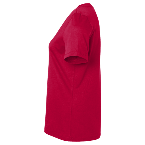 Hanes Women's Perfect-T V-Neck T-Shirt, Deep Red, Left Sleeve view