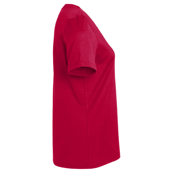 Hanes Women's Perfect-T V-Neck T-Shirt, Deep Red, Right Sleeve view