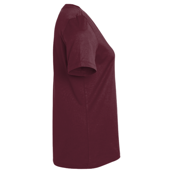 Hanes Women's Perfect-T V-Neck T-Shirt, Maroon, Right Sleeve view
