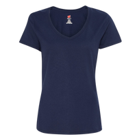 Hanes Women's Perfect-T V-Neck T-Shirt, Navy, Front view