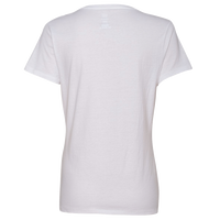 Hanes Women's Perfect-T V-Neck T-Shirt, White, Back view