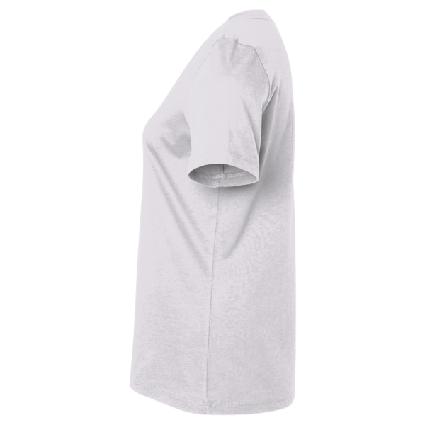 Hanes Women's Perfect-T V-Neck T-Shirt, White, Left Sleeve view