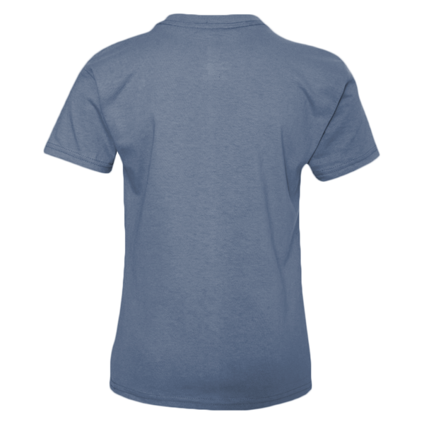 Hanes Youth Authentic T-Shirt, Denim Blue, Back view