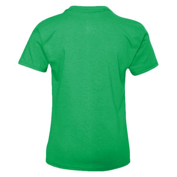 Hanes Youth Authentic T-Shirt, Shamrock Green, Back view