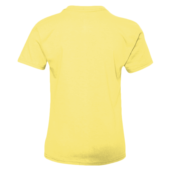 Hanes Youth Authentic T-Shirt, Yellow, Back view