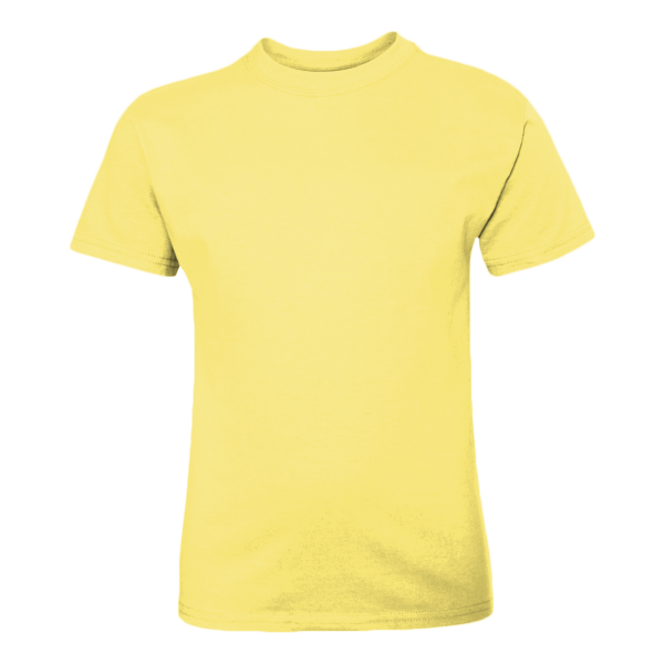 Hanes Youth Authentic T-Shirt, Yellow, Front view